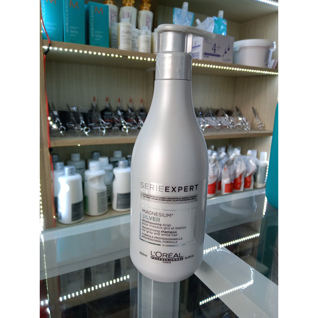 DẦU GỘI GIỮ BỀN ÁNH SẮC CHO TÓC NHUỘM MÀU XÁM BẠC LOREAL SILVER 500ml