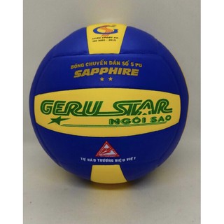 Banh bóng Chuyền Cao cấp Geru star , trai bóng bằng da sỗ 5 , kg thấm nước kg trầy xước