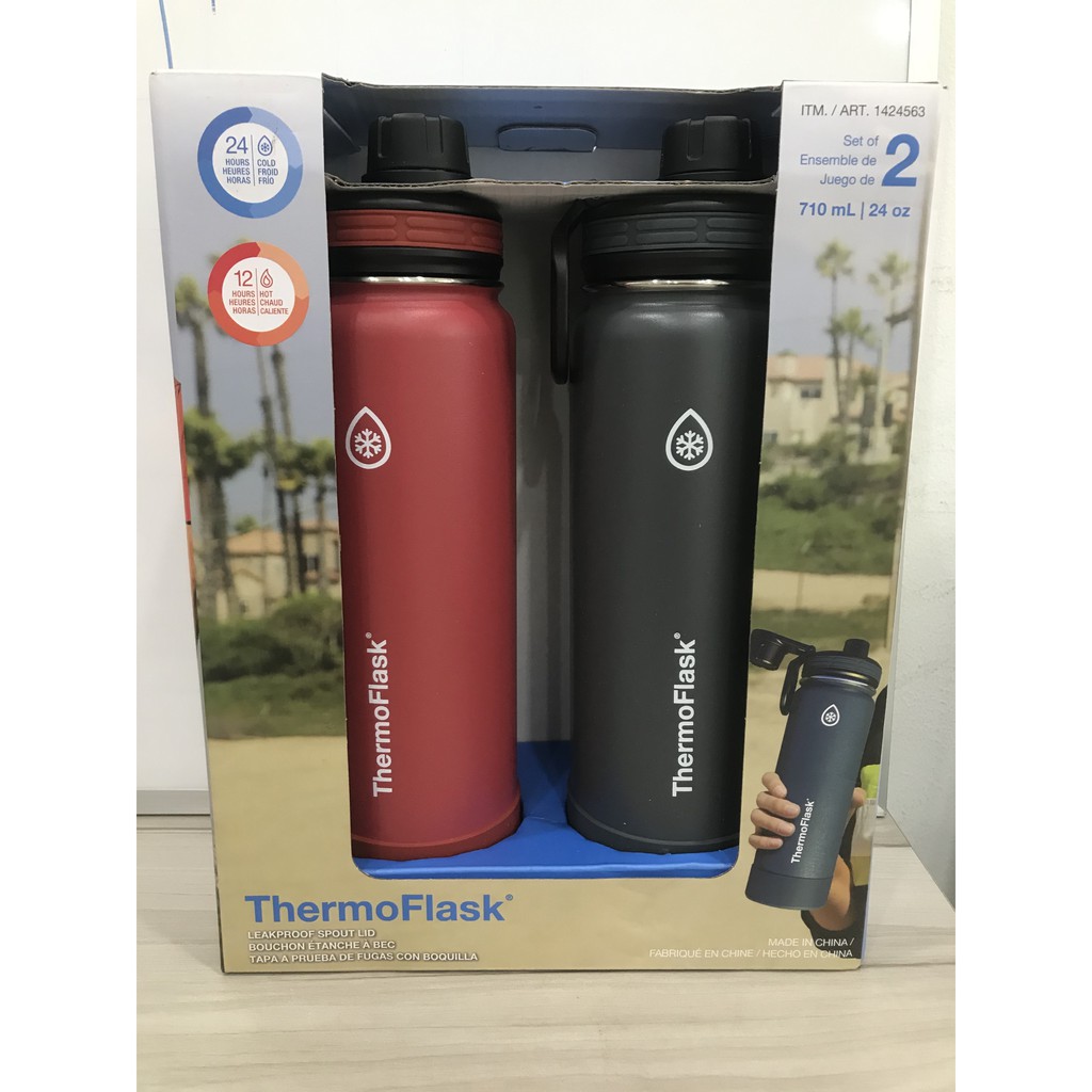 Bình Giữ Nhiệt ThermoFlask 710ml ( Xanh - Đen - Đỏ - Xám )