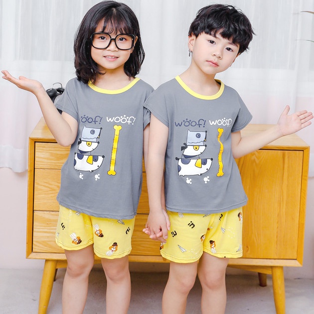 Bộ Quần Short Và Áo Thun In Hình Hoạt Hình Cho Bé Trai 100-150cm