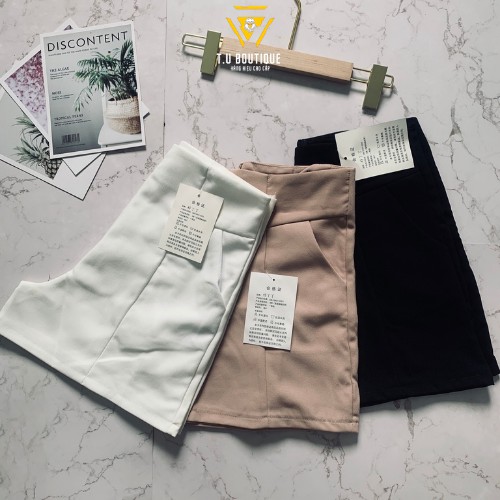 Quần short nữ cạp cao đùi nữ chất liệu vải tuyết mưa đủ size 40- 75KG ( S02 )