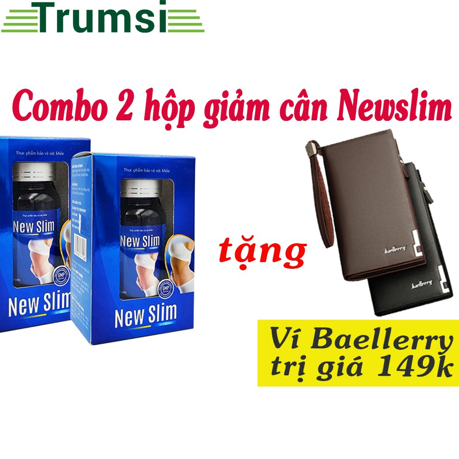 [Combo 2 hộp] Viên uống giảm cân nhanh an toàn New Slim. Hộp 30 viên (tặng Ví Baellerry) | BigBuy360 - bigbuy360.vn