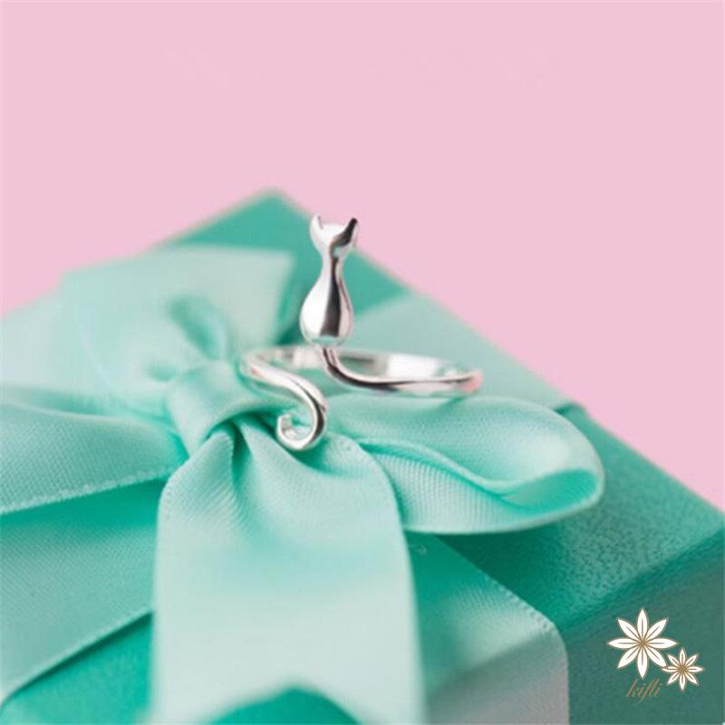 Nhẫn bạc hình tai mèo xinh xắn