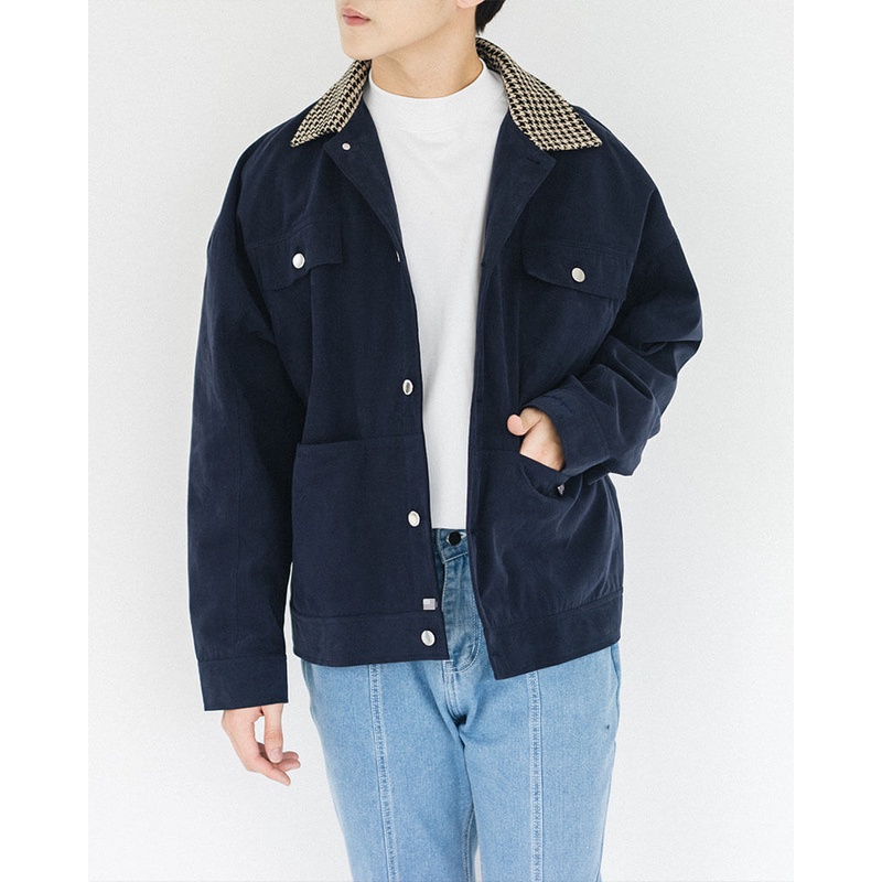 Áo khoác nam dáng ngắn hàn quốc SSSTUTTER vải khaki cao cấp 3 màu Retro work jacket ver.2