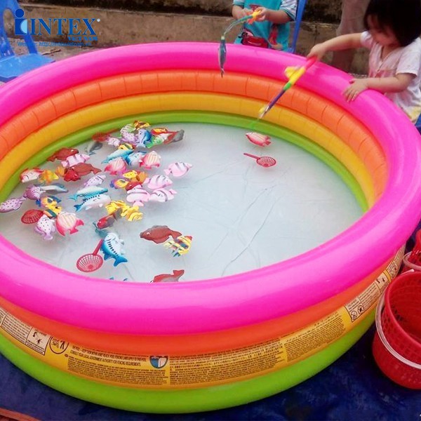 Bể bơi cho bé INTEX màu cầu vồng nhiều tầng đủ kích cỡ