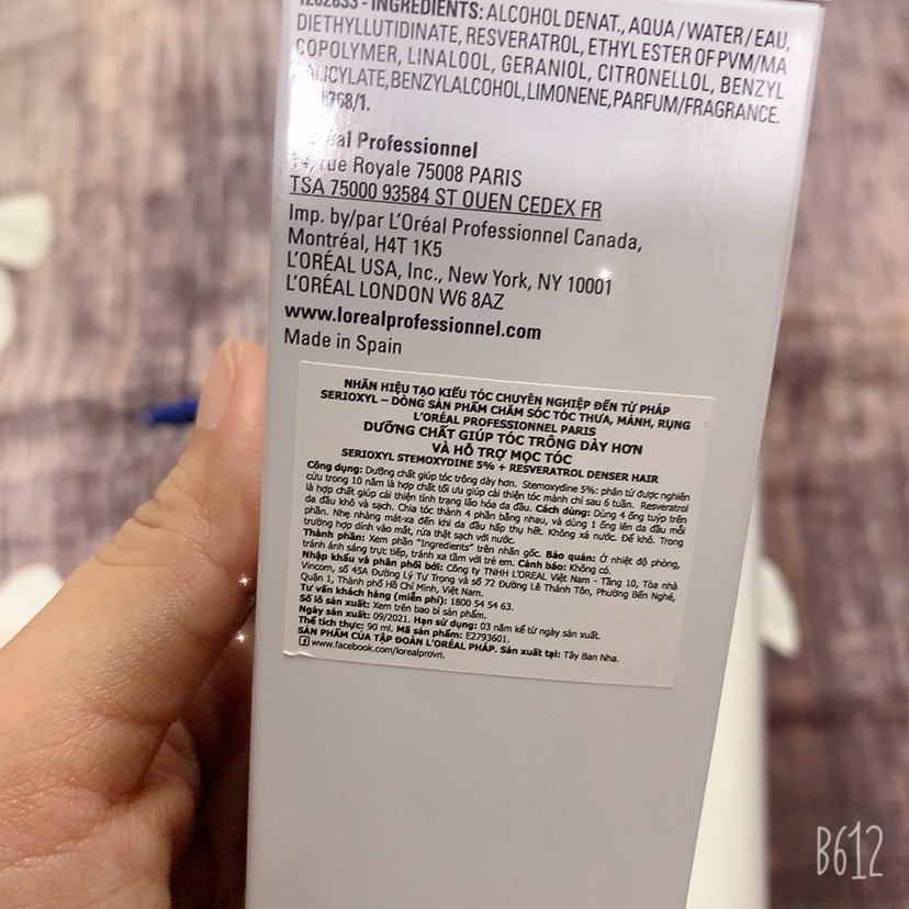 Dầu gội xả làm dày tóc và kích thích mọc tóc Loreal Serioxyl