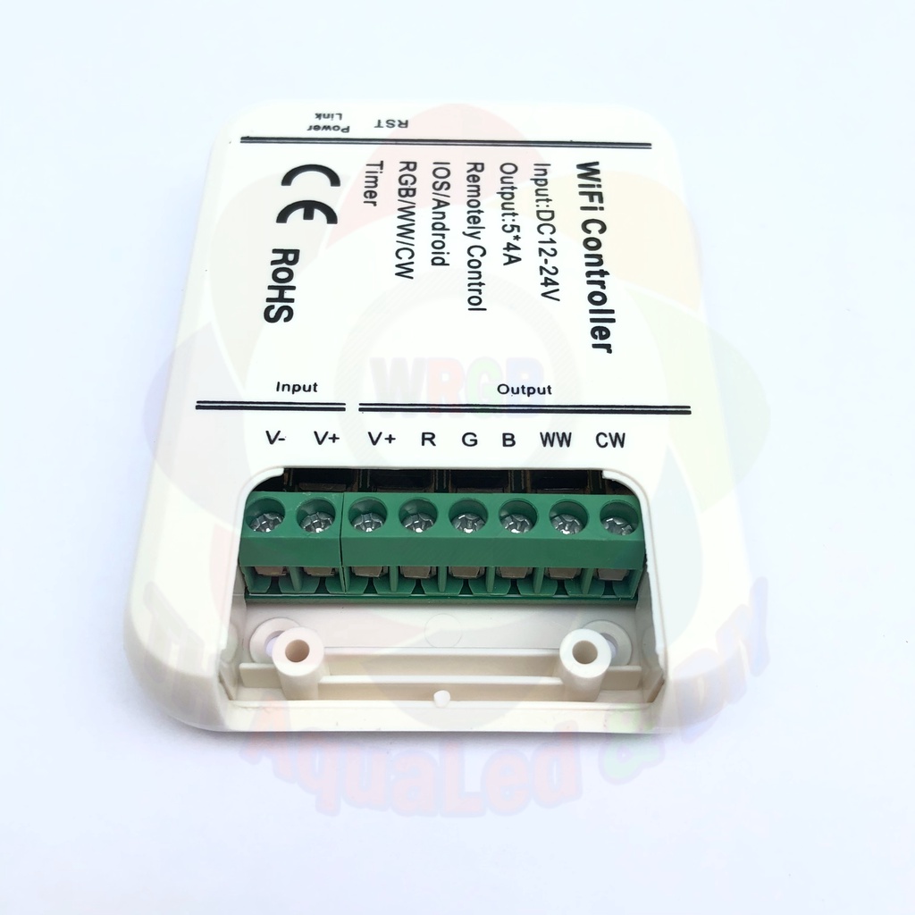 Controller WIFI 5 kênh CWWRGB dùng App điện thoạI, Bộ điều khiển Đèn LED 5 kênh WIFI hẹn giờ chế độ màu đa năng