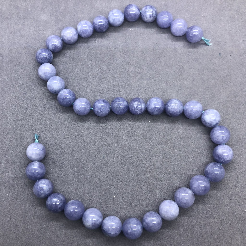 Chuỗi Hạt Đá Chalcedony Tím Tự Nhiên 4-14mm Dùng Làm Đồ Trang Sức Thủ Công