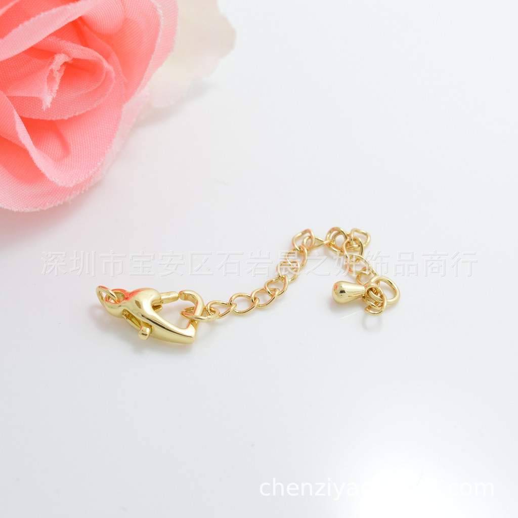 Phụ kiện trang sức_Móc hình trái tim làm vòng tay, vòng cổ handmade
