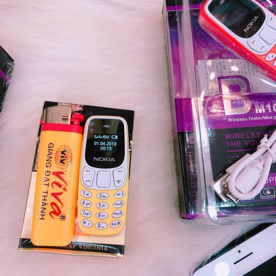 ĐIỆN THOẠI MINI TÍ HON SIÊU NHỎ M10 2 SIM 2 SÓNG