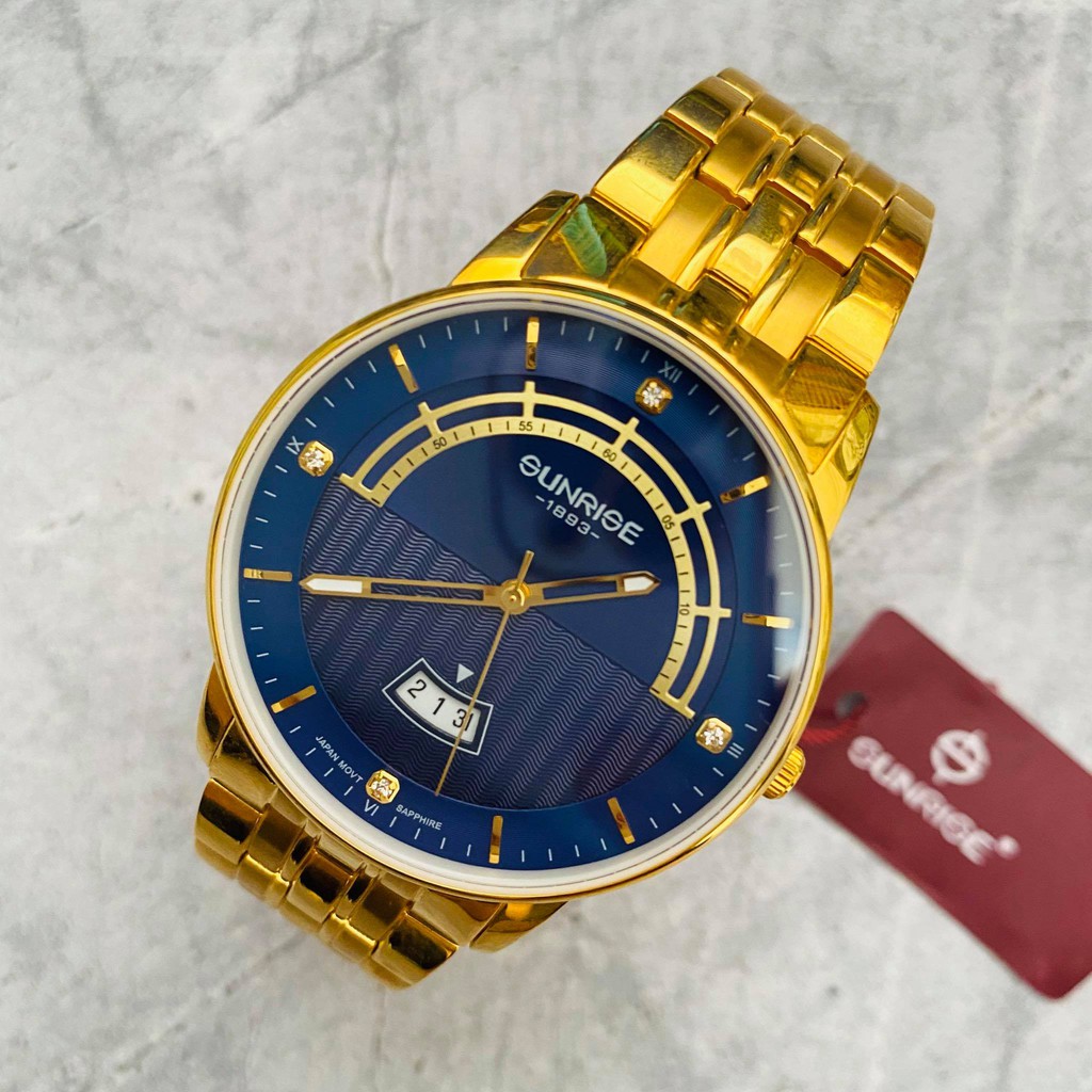 Đồng hồ Sunrise nam chính hãng Nhật Bản M1224SA.G.X - kính saphire chống trầy - chốn