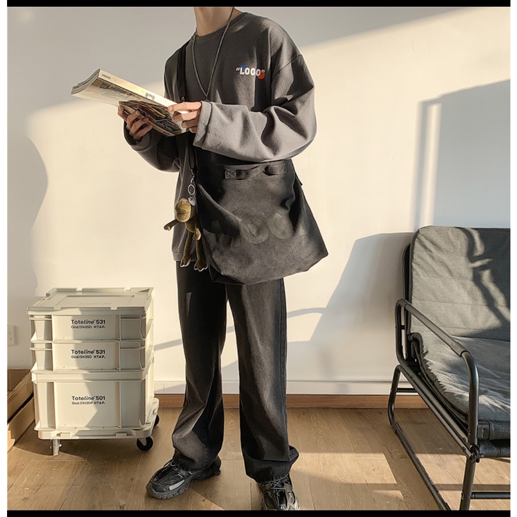Túi tote đeo chéo , đeo vai vải canvas phong cách ulzzang unisex MOOD - XUONGMAITNT