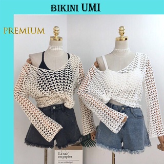 Áo len tim khoác ngoài bộ bơi