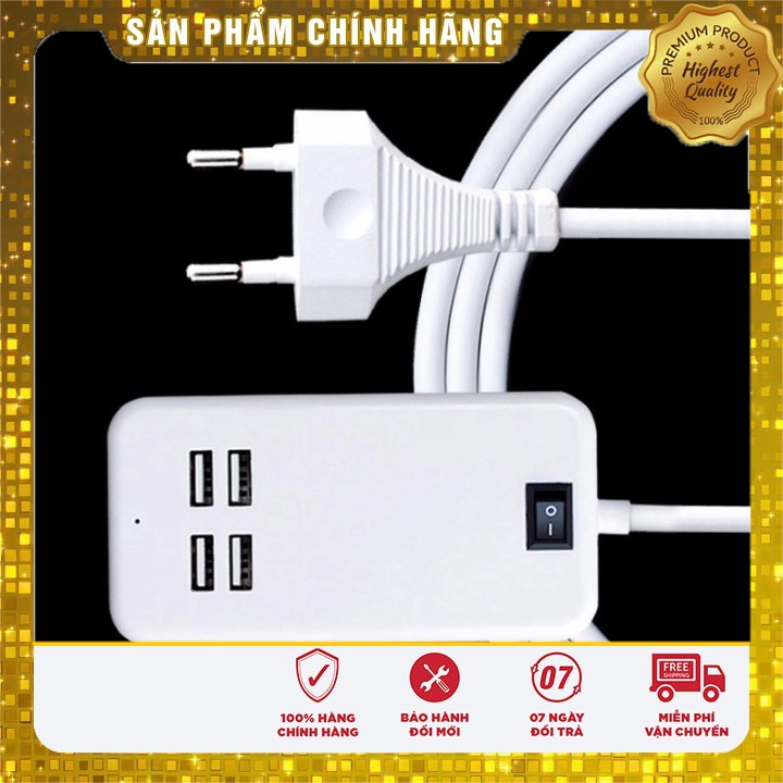 Ổ cắm điện có 4 cổng USB sạc điện thoại 15W