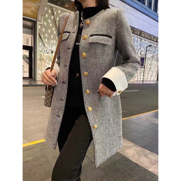 Áo khoác nữ dáng dài thiết kế mới sành điệu thương hiệu Gucci GG/GC cao cấp