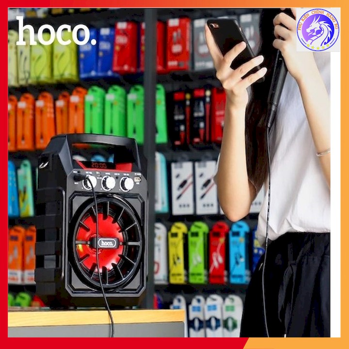 [Mã 157ELSALE hoàn 7% đơn 300K] Loa thùng karaoke có led mini Hoco DS02 15W
