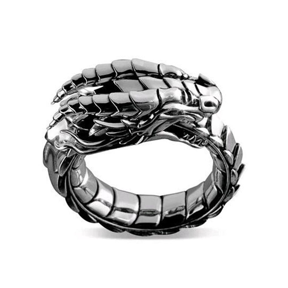 Nhẫn hình rồng bằng thép không gỉ