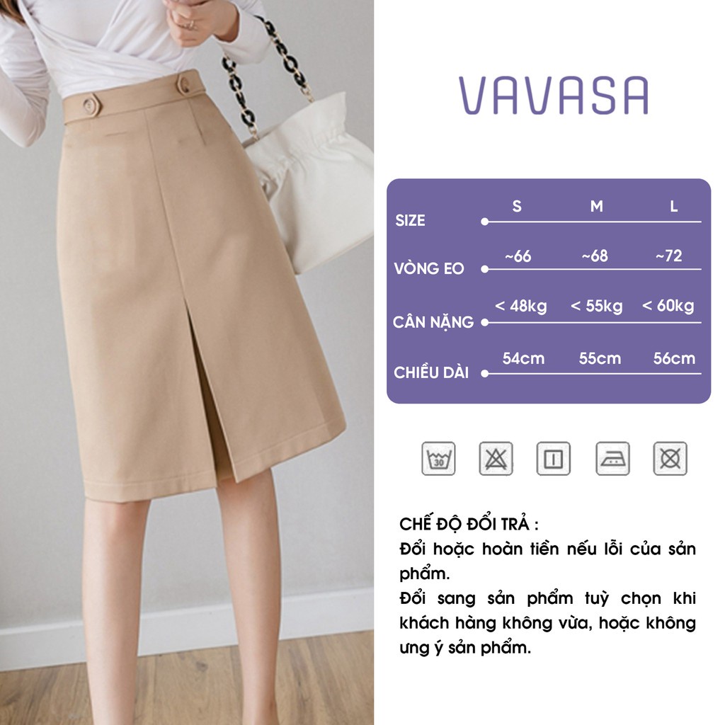 Chân váy chữ a dài lưng cao công sở xẻ tà bigsize  CV04 | BigBuy360 - bigbuy360.vn