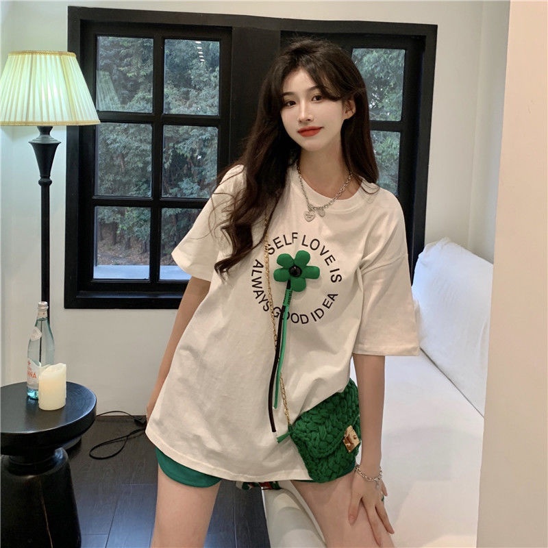 Áo Thun Ngắn Tay In Hình Thời Trang Hàn Quốc Cá Tính