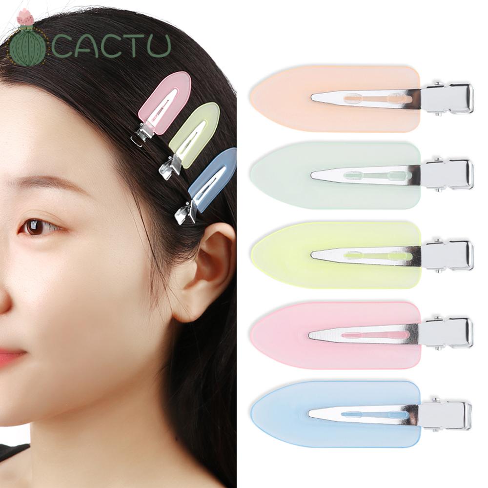 Bộ 4 kẹp cố định tóc màu kẹo trong suốt không để lại dấu hợp thời trang