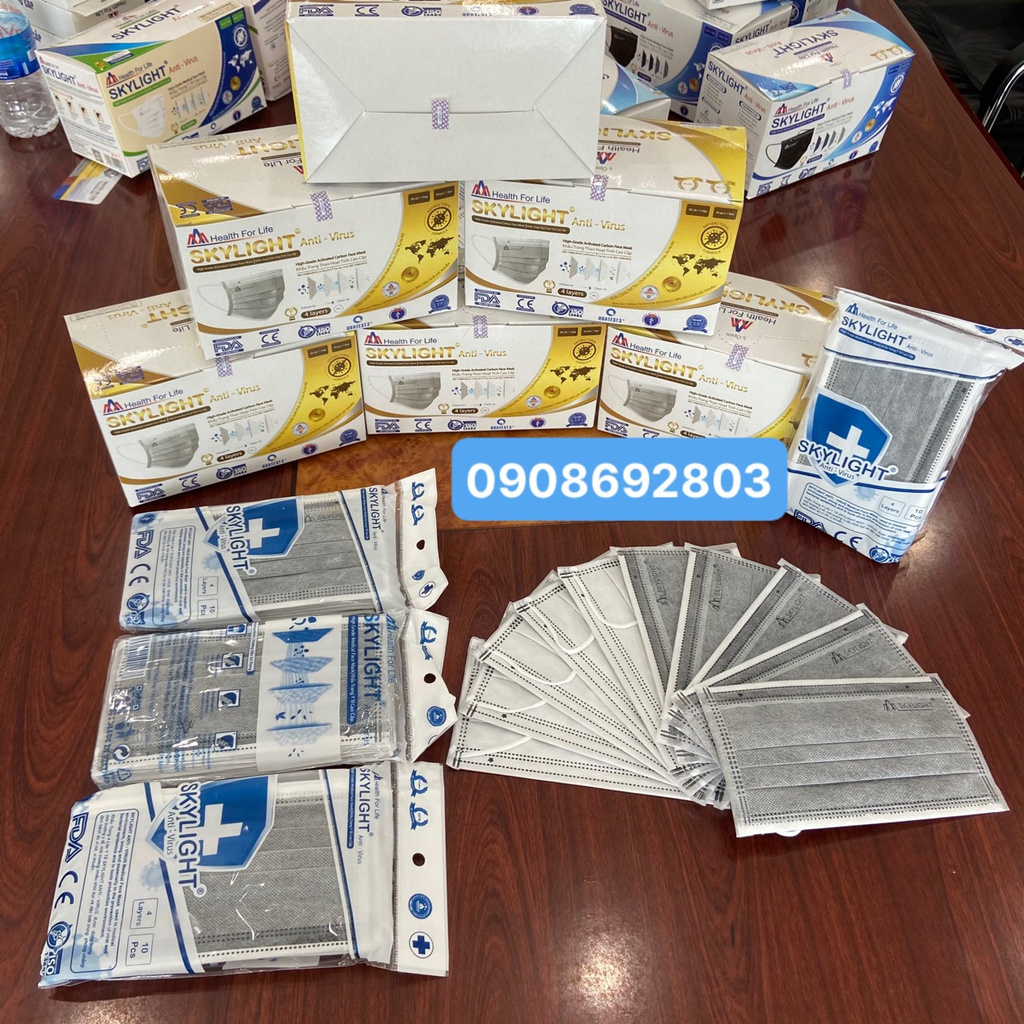 KHẨU TRANG Y TẾ KHÁNG KHUẨN , 4 LỚP SKYLIGHT / HỘP 50 CÁI | BigBuy360 - bigbuy360.vn