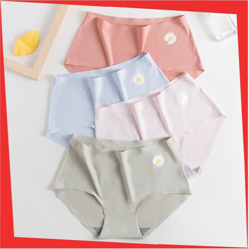 [NEW-HOT] Quần Lót Su Hoa Cúc Không Lằn Vết Thoáng Khí Mỏng Nhẹ Viền Sóng Cách Điệu