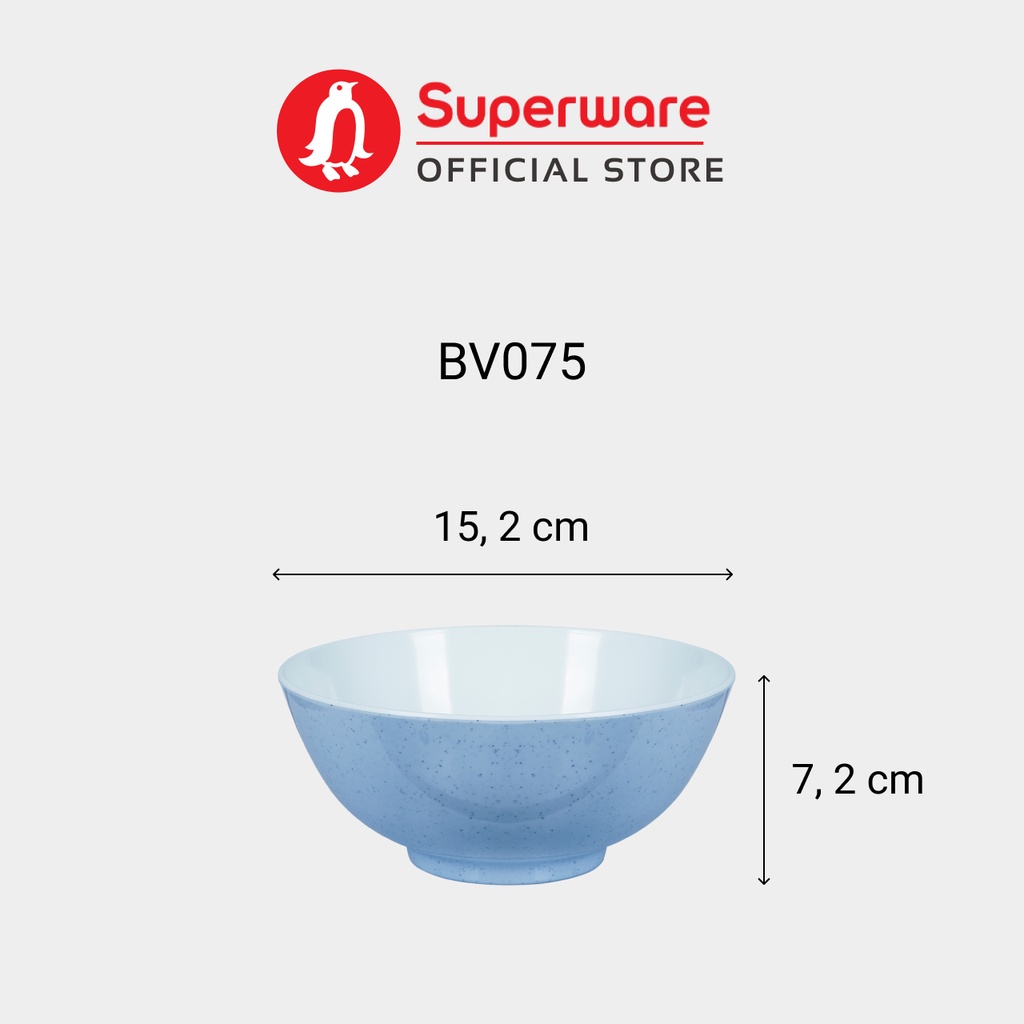 Tô Cơm Màu Blue Stone Chất Liệu 100% Melamine | Superware Thái Lan