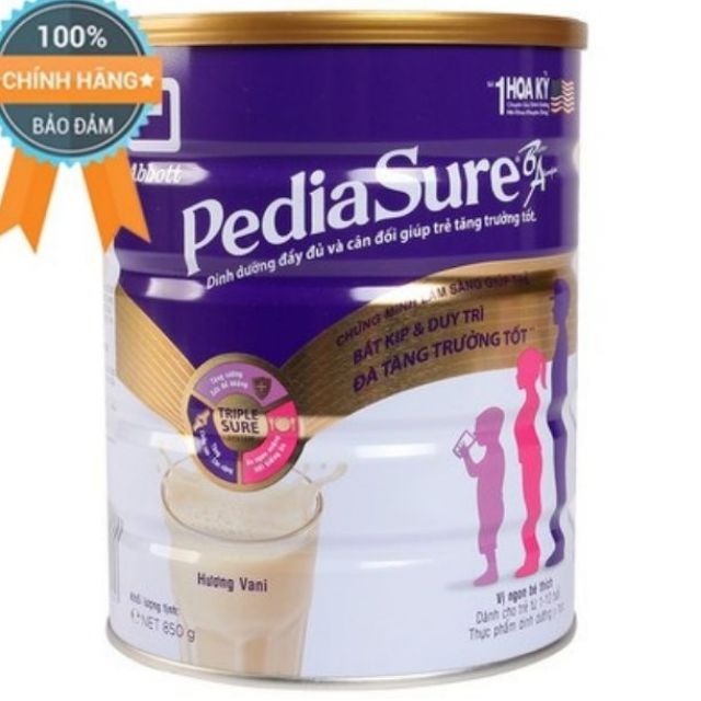 ( Mẫu Mới ) Sữa bột Pediasure 850g Date  mới nhất