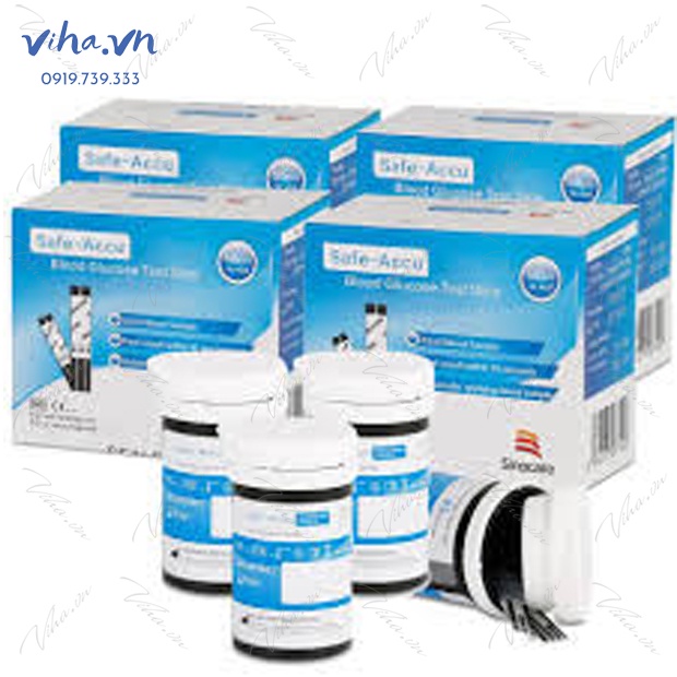 Que Thử Đường Huyết Sinocare Safe Accu Hộp 50 Que + 50 Kim Lấy Máu