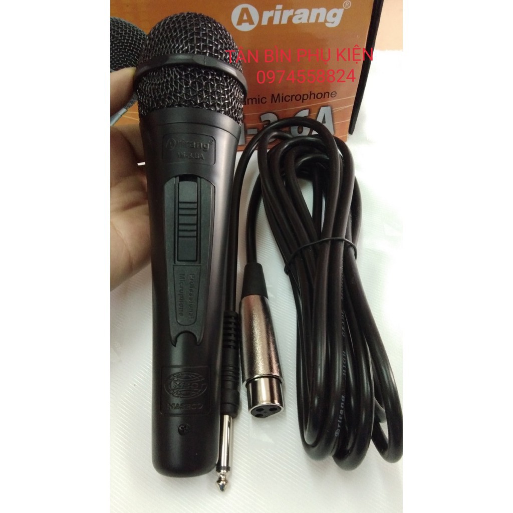 Micro karaoke có dây Arirang chính hãng, dây dài 4.5m