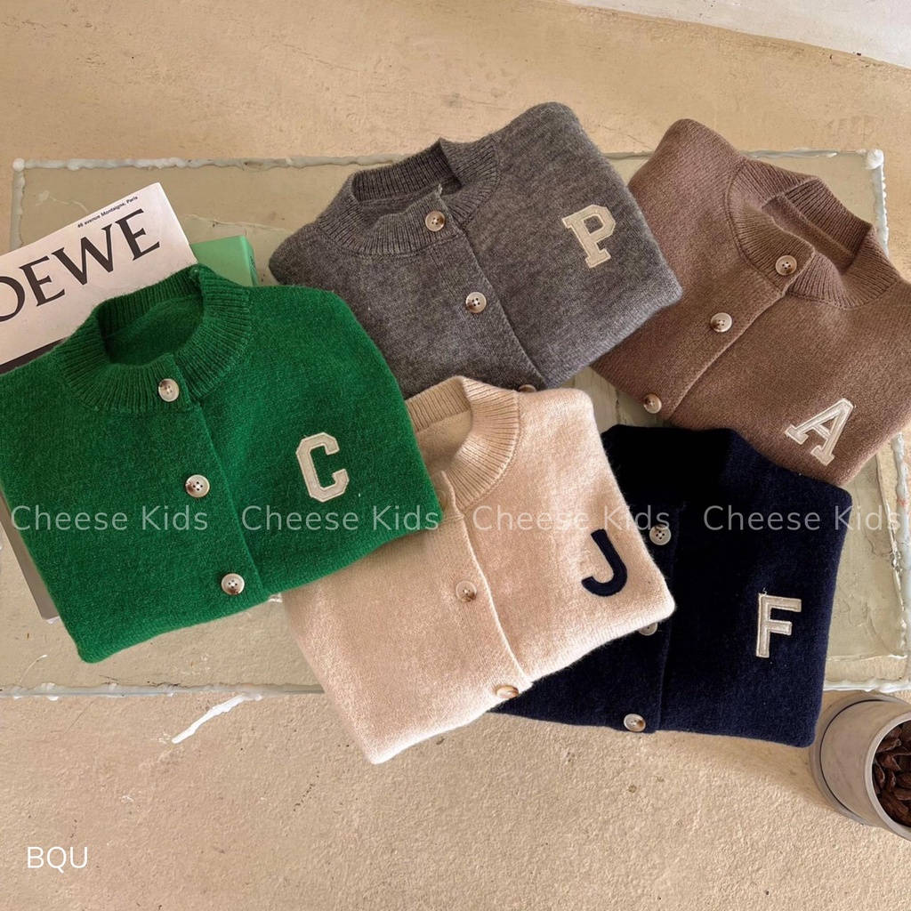 Áo khoác cho bé trai bé gái EMBES KIDS, áo khoác len trẻ em từ 11kg đến 31kg