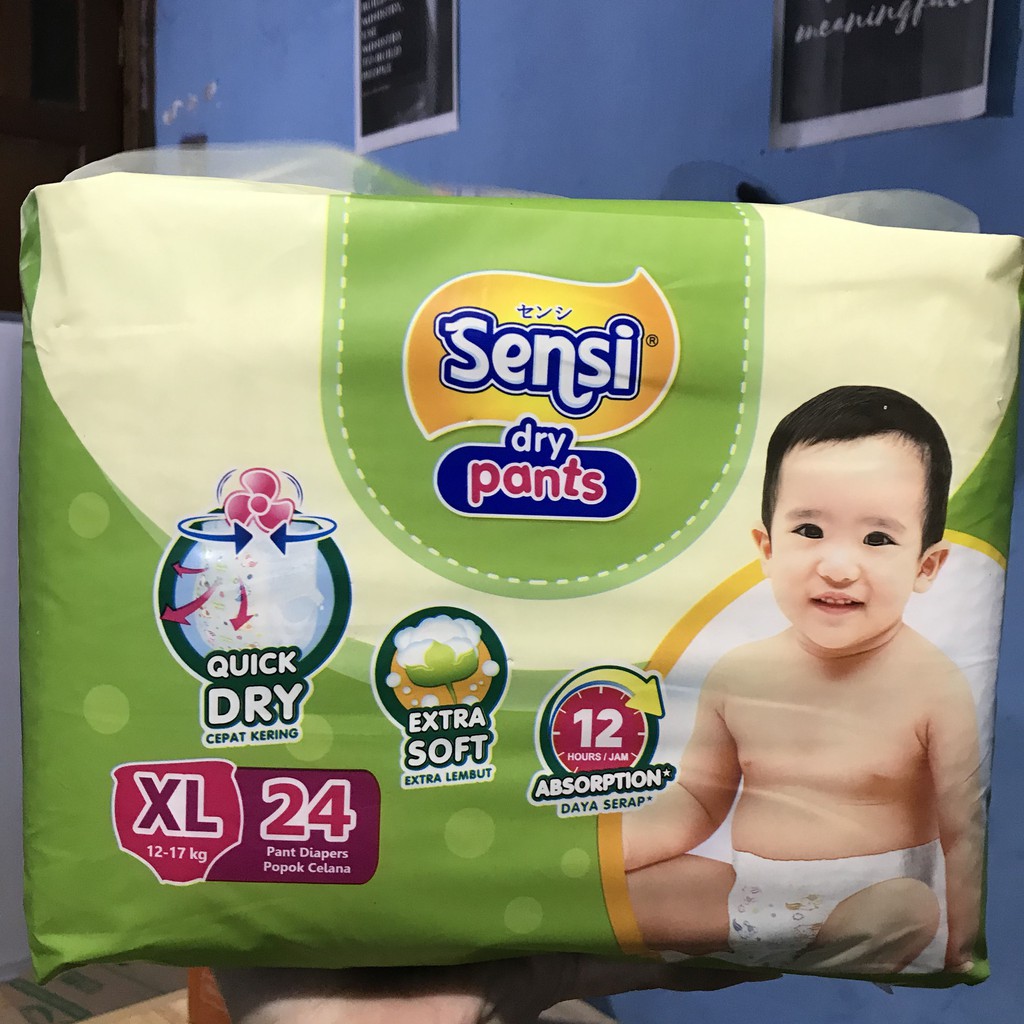 Quần Tã Khô Mềm Mại Xl24 Xxl22 / Pampers Sensi Xl24 Xxl22