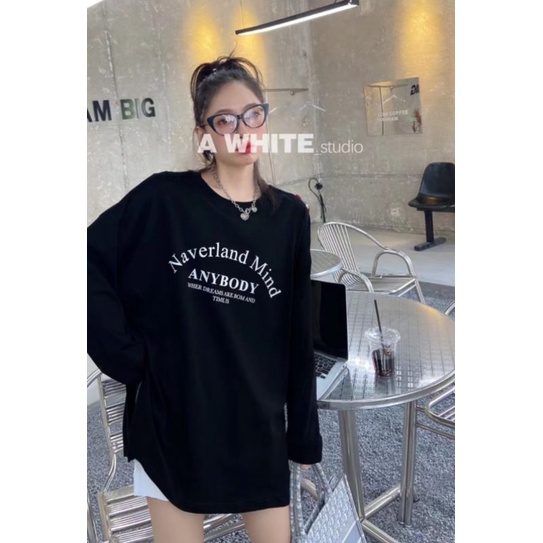 Áo thun dài tay form rộng unisex in hình BODY