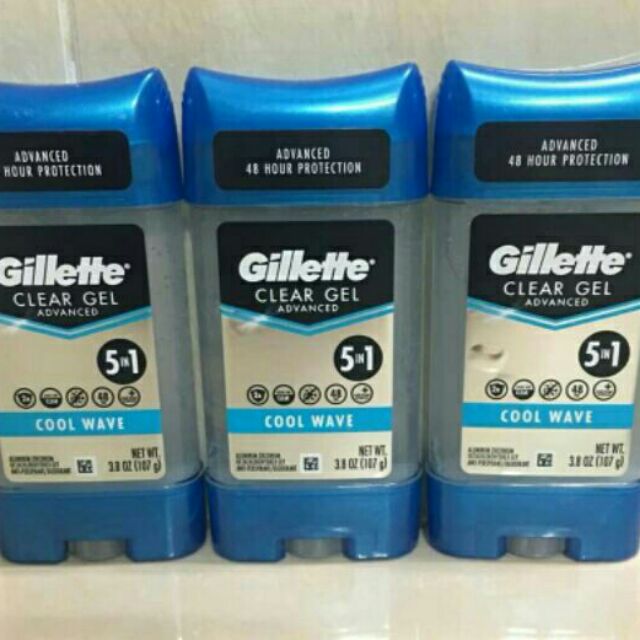 Lăn khử mùi Gel Gillette 5 in 1- Cool Wave của Mỹ ( 107g)