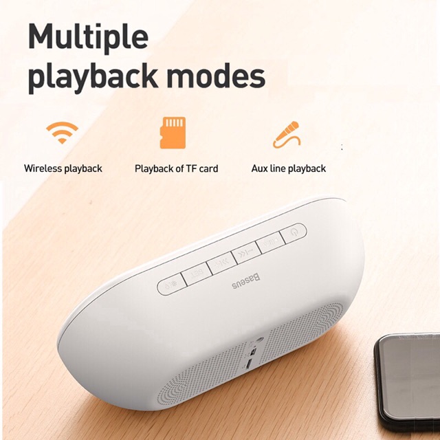Loa Bluetooth Baseus Không Dây ( kèm đồng hồ báo thức )