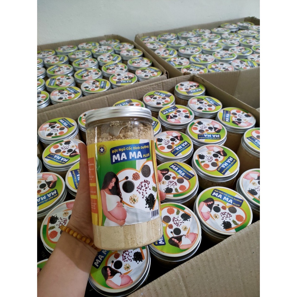 Ngũ Cốc Bầu Dinh Dưỡng MaMa Plus - Hoa Bạch Hải Đường, Lợi Sữa, Giảm Nghén, Đẹp Da, Mát Gan