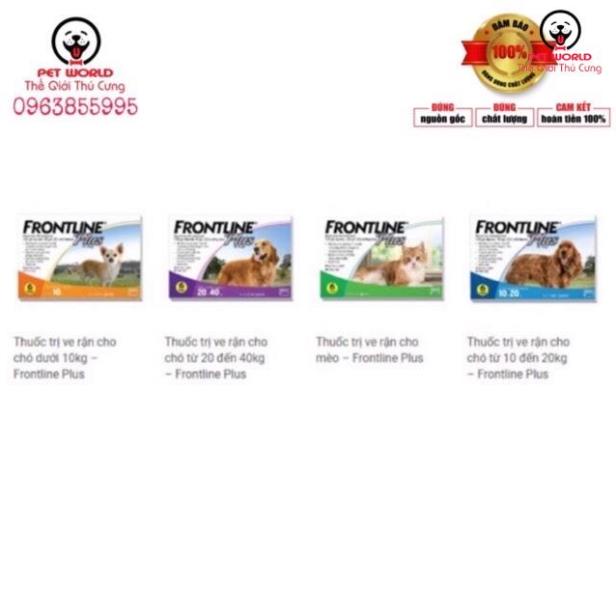 [1 Tuýp] Thuốc nhỏ gáy trị ve rận Frontline Plus cho chó mèo