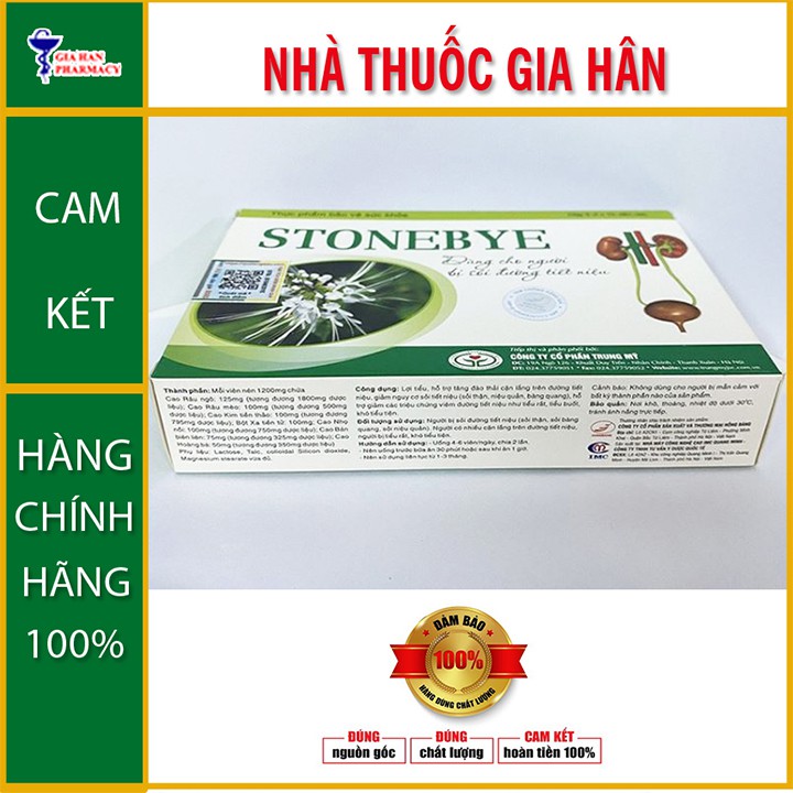 Stonebye- Hỗ trợ cho người bị sỏi tiết niệu, sỏi thận