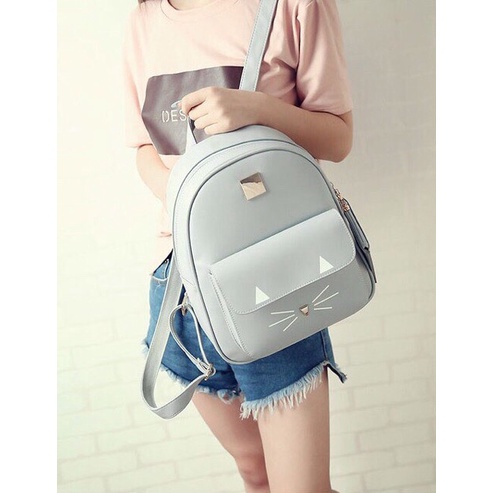 Balo Thời Trang sinh viên học sinh Da Mini Vừa Sách Cực Cute