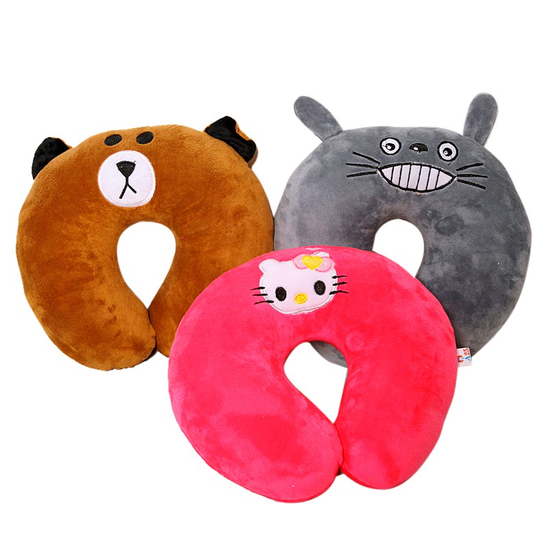 ( Rẻ nhất shopee) Gối chữ U , Mèo xám đáng yêu - MisaBear