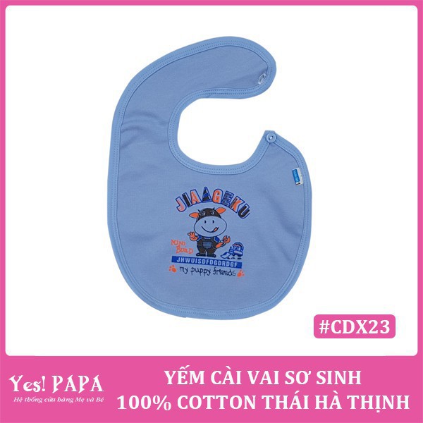 Yếm cài vai sơ sinh 100% cotton Thái Hà Thịnh