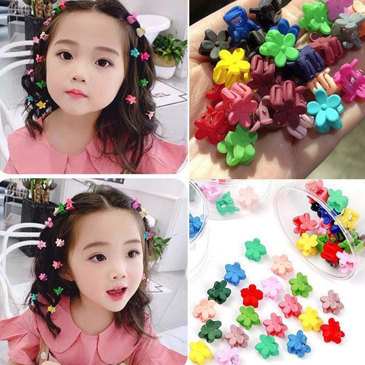 Hộp 50 kẹp càng cua mini nhiều màu cho bé