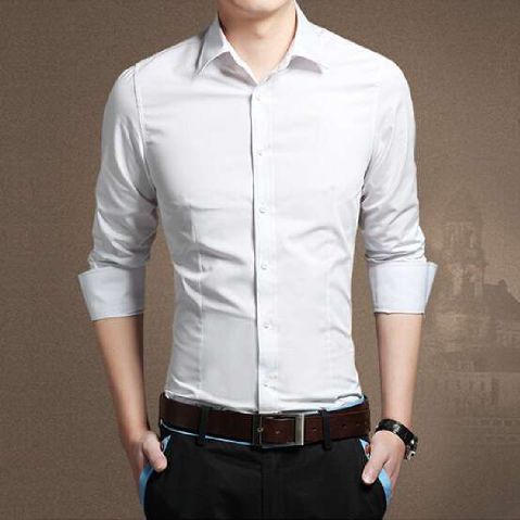 Áo sơ mi Cotton trắng cơ bản dành cho tuổi teen OV609
