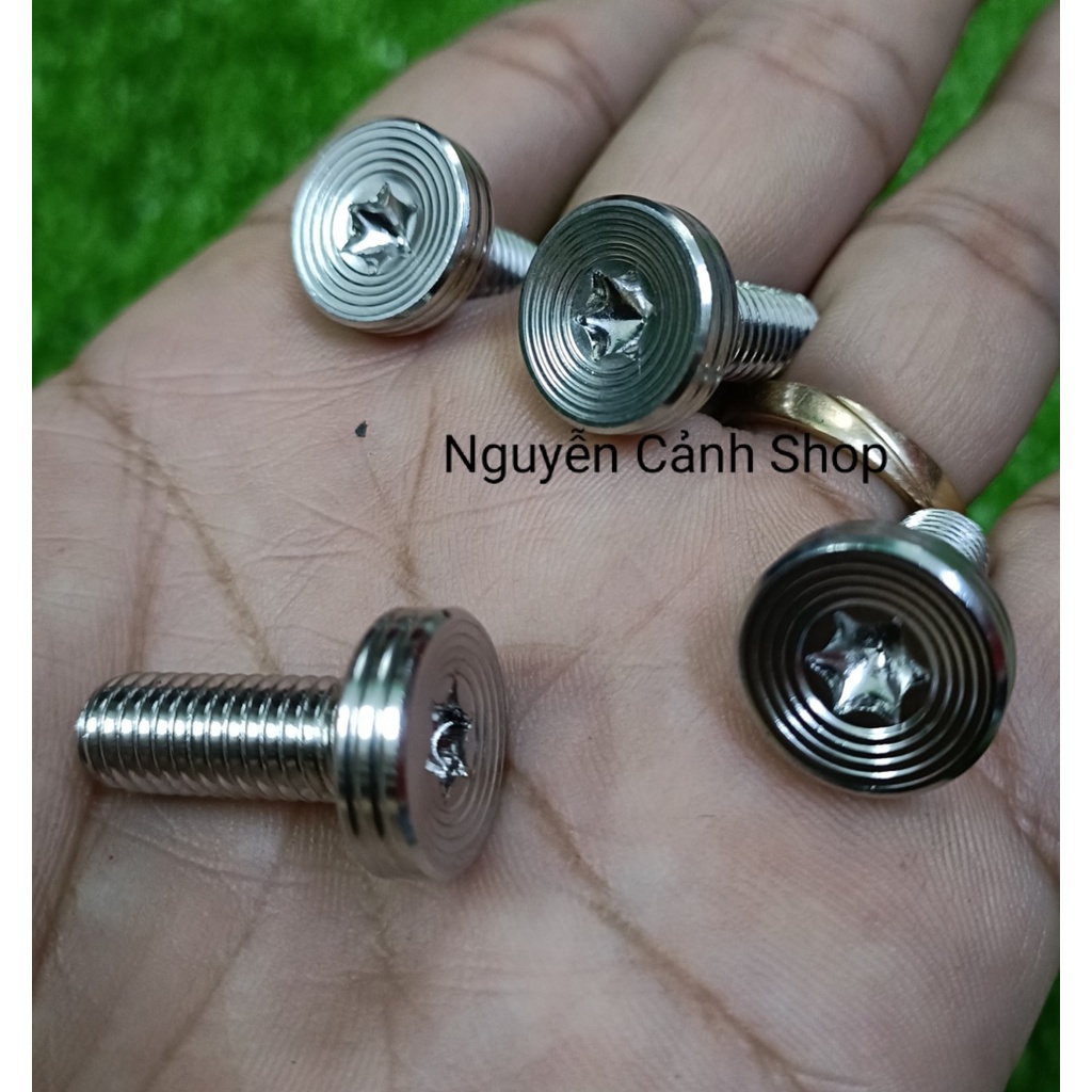 4 ốc inox 8x25 salaya mẫu xoáy ốc đĩa xe máy