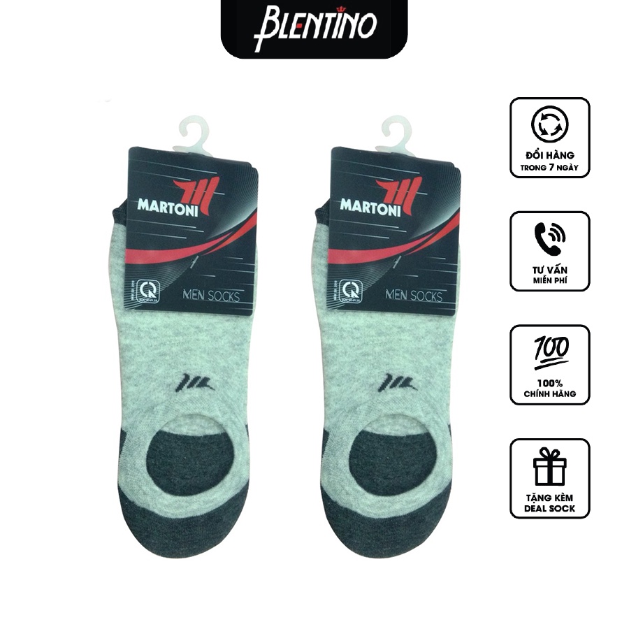 Blentino combo 2 đôi tất hài nam cổ ngắn cotton không sổ lông free size MTO-03