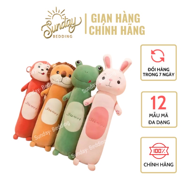 Gối ôm hình thú đáng yêu cho bé 4 kích thước