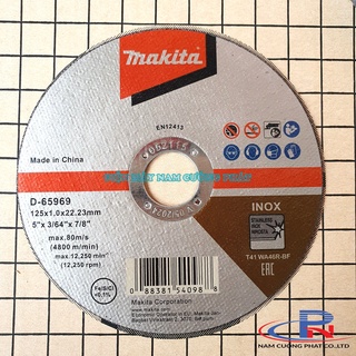 Đá cắt inox mỏng 125x1.0mm makita d-65969