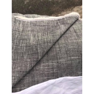 Vải linen tưng 2 sợi đen gân
