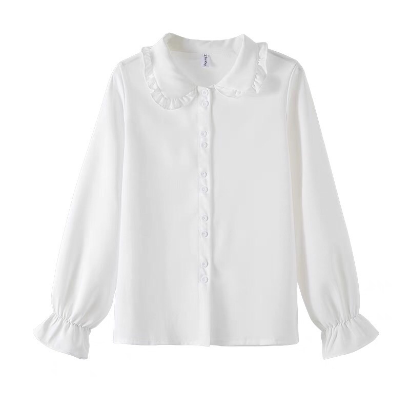 Sơ mi trắng cổ bèo tiểu thư Aimee closet (Có ảnh thật)