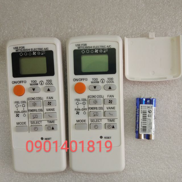 Điều khiển máy lạnh Mitsubishi(màng hình đen)